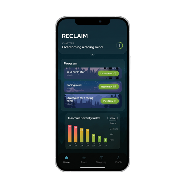 The Reclaim app rescue session screen